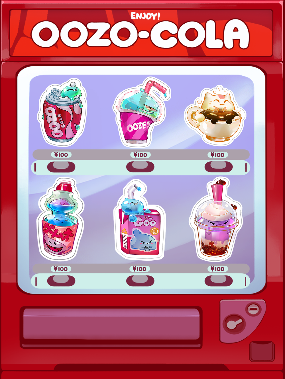 OOZO DRINKS STICKER SHEET