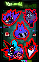 GLITCH01 STICKER SHEET