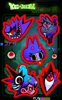 GLITCH01 STICKER SHEET